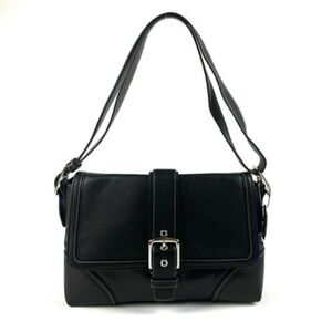 COACH BLACK LEATHER CROSSBODY BAG